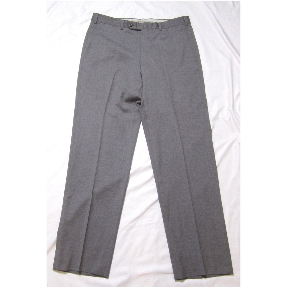Ermenegildo Zegna Mens Grey Wool Dress Pants 34R (Made in Portugal) MP710